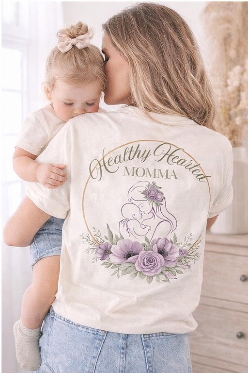 Momma Healthy Hearted Momma Signature Tee