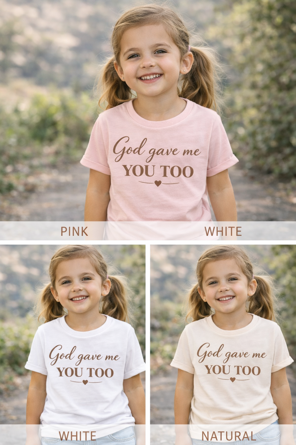 God Gave Me You Too Toddler Shirt | Christian Toddler Tee | Faith Based Kids Shirt | Mommy and Me Matching Shirt | Mothers Day Outfit