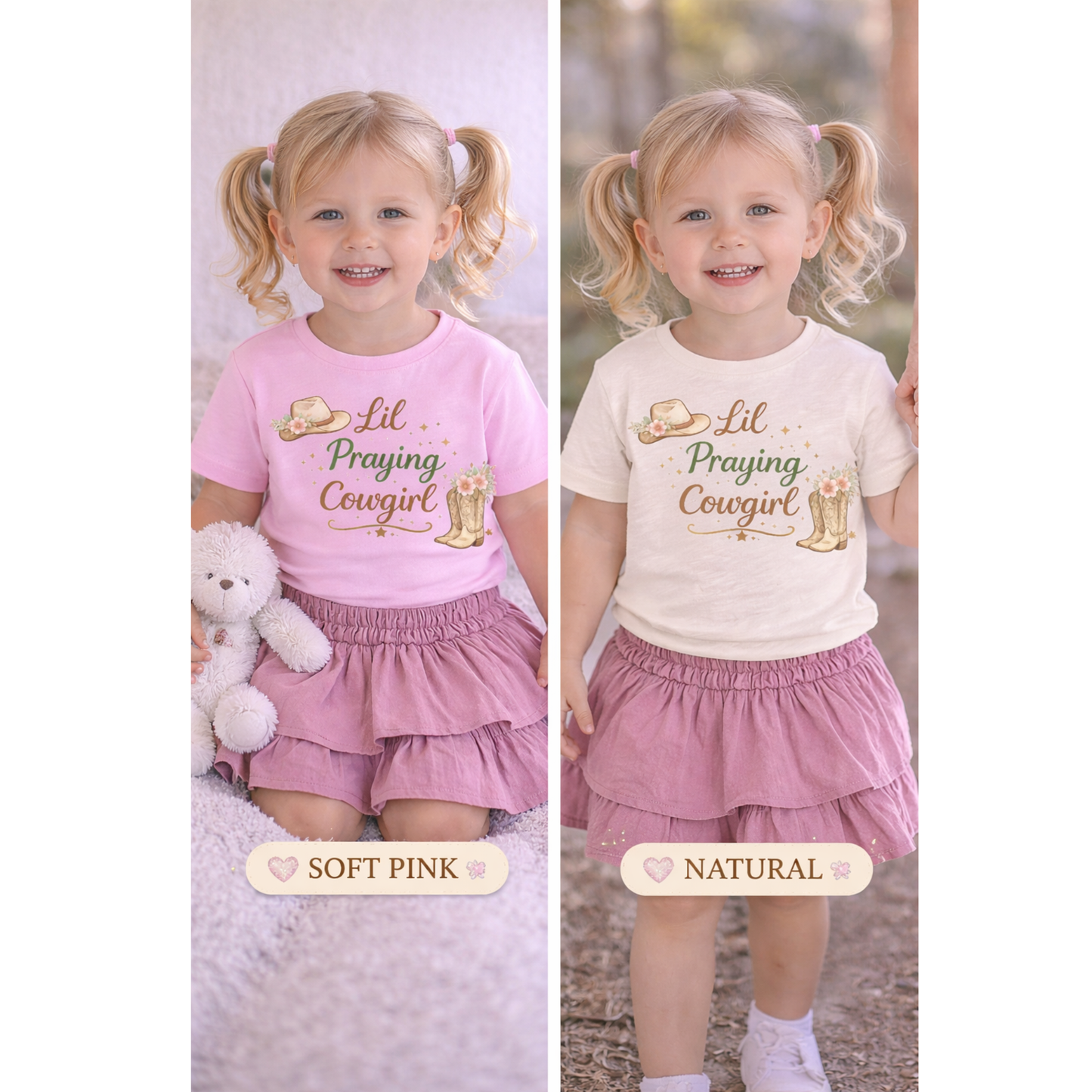 Mini Lil Praying Cowboy Shirt | Christian Toddler Shirt | Faith Based Kids Tee | Cowboy Baby Shirt | Western Christian Toddler Tee | Little Boy Girl Church Shirt
