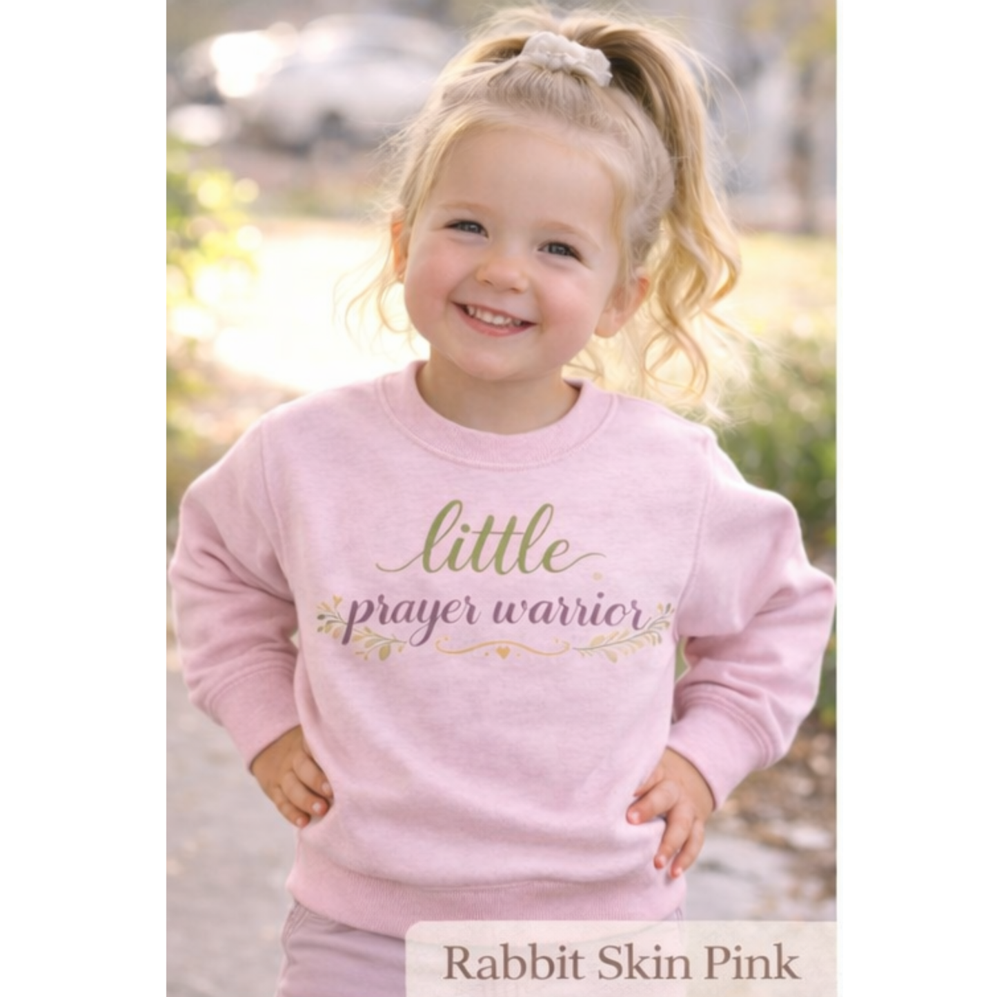 Mini Little Prayer Warrior Toddler Sweatshirt | Christian Kids Sweatshirt | Faith-Based Toddler Crewneck | Religious Baby Gift | Matching Mommy and Me