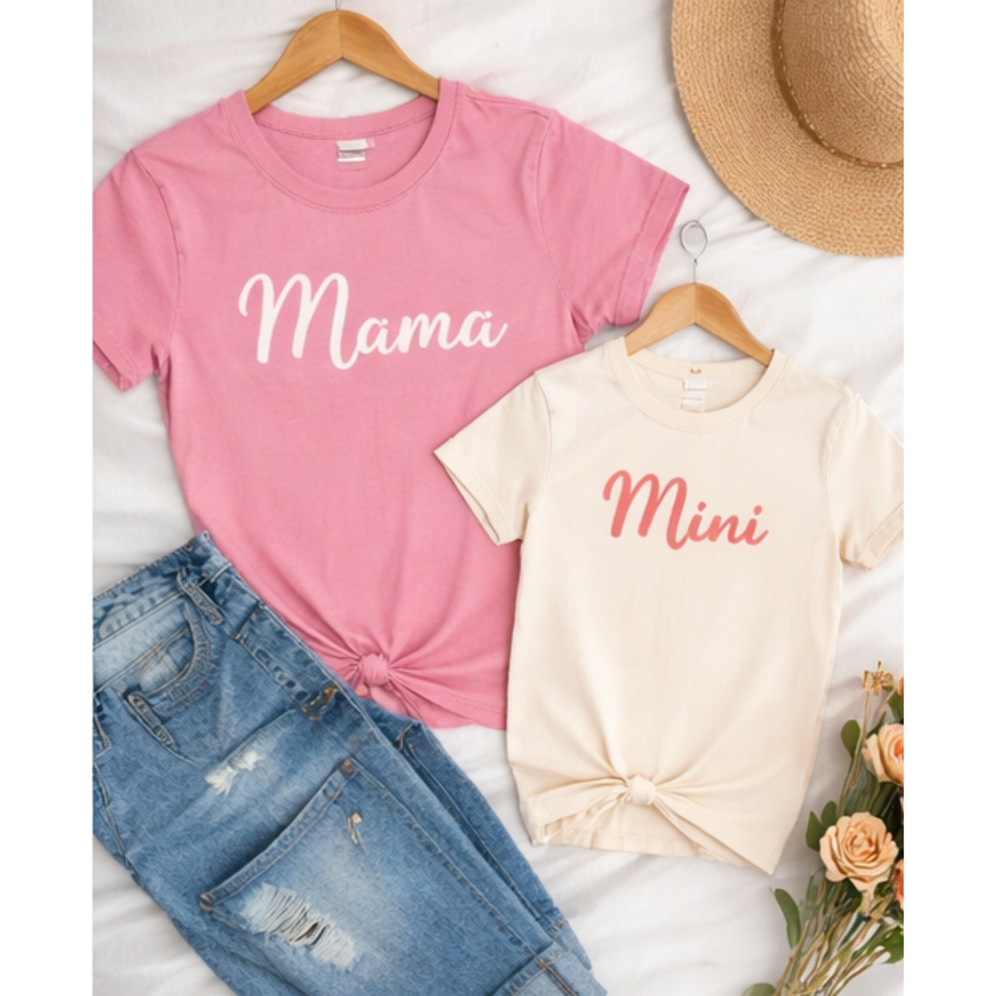Mama & Mini Script Matching Shirts | Faith-Inspired Mommy and Me Set