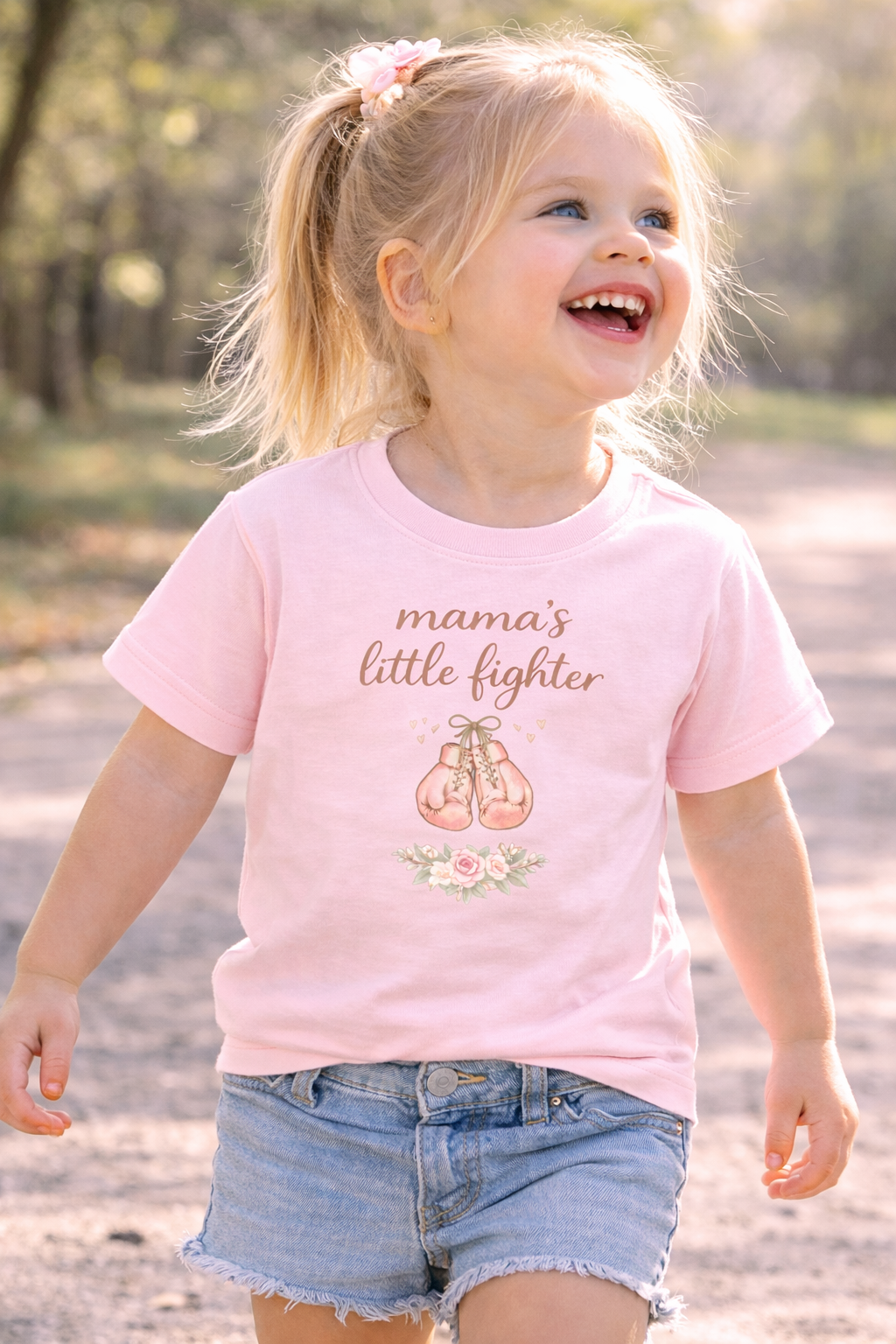 Mini Mama’s Little Fighter Toddler Shirt | Matching Mommy and Me Shirt | Cute Toddler Girl Tee | Inspirational Kids Shirt | Bella Canvas Toddler Tee