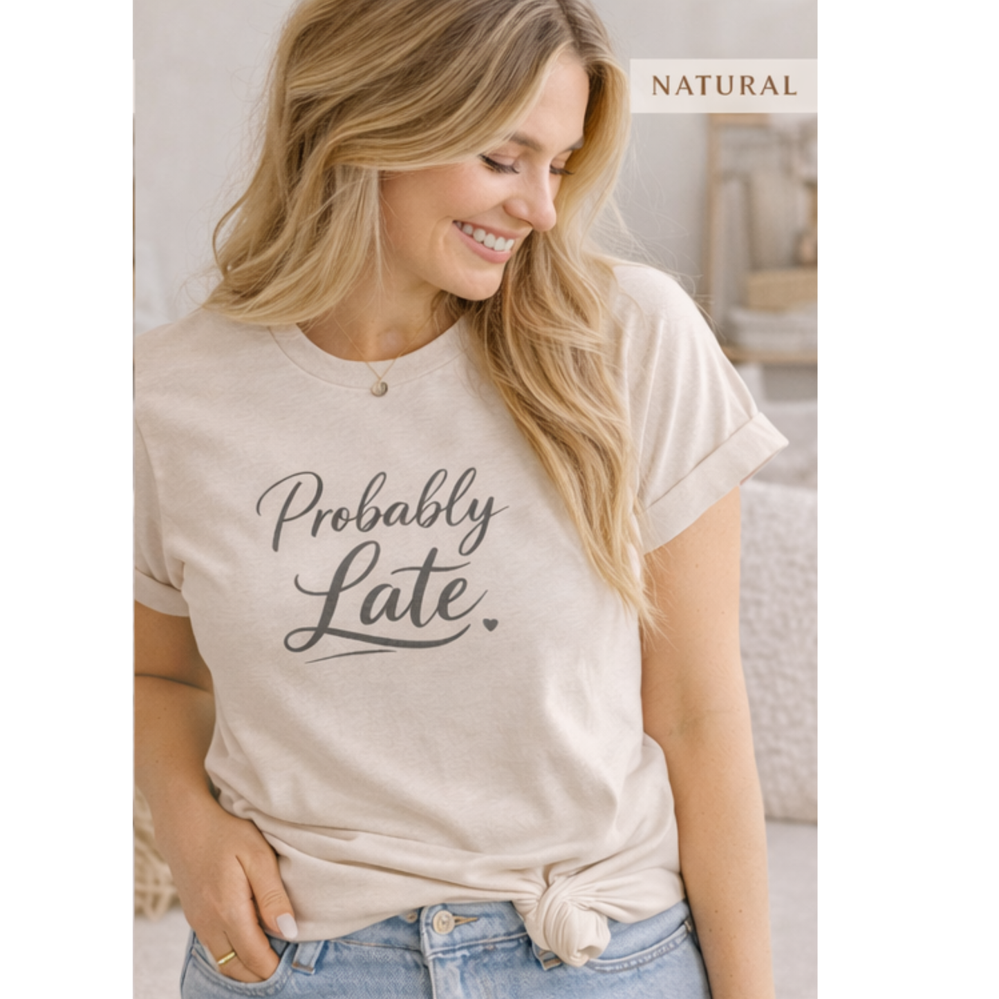 Mama Probably Late Mama Shirt | Funny Mom Shirt | Matching Mommy and Me Outfit | Mom Life Graphic Tee | Gift for Moms | Trendy Mama Tee