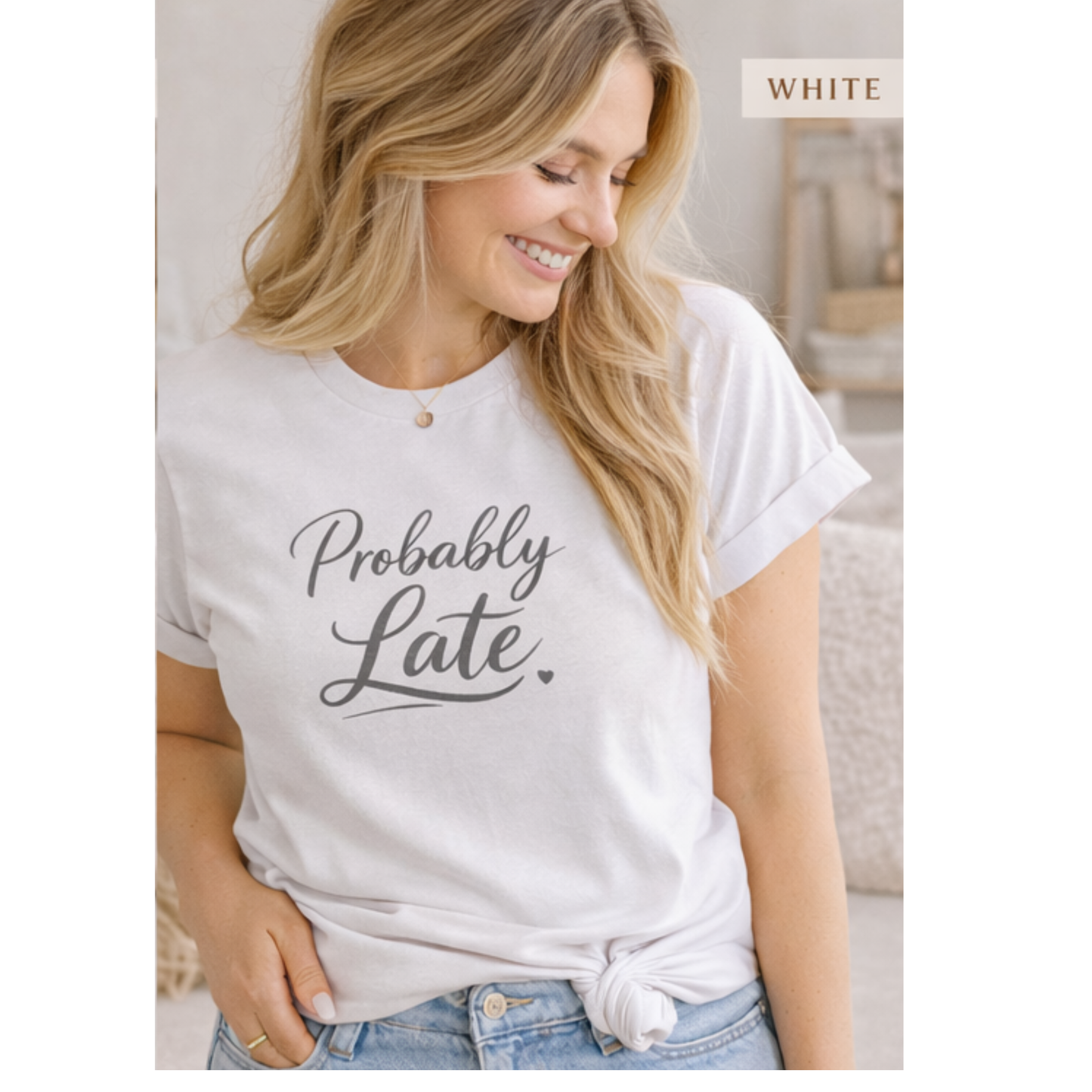 Mama Probably Late Mama Shirt | Funny Mom Shirt | Matching Mommy and Me Outfit | Mom Life Graphic Tee | Gift for Moms | Trendy Mama Tee