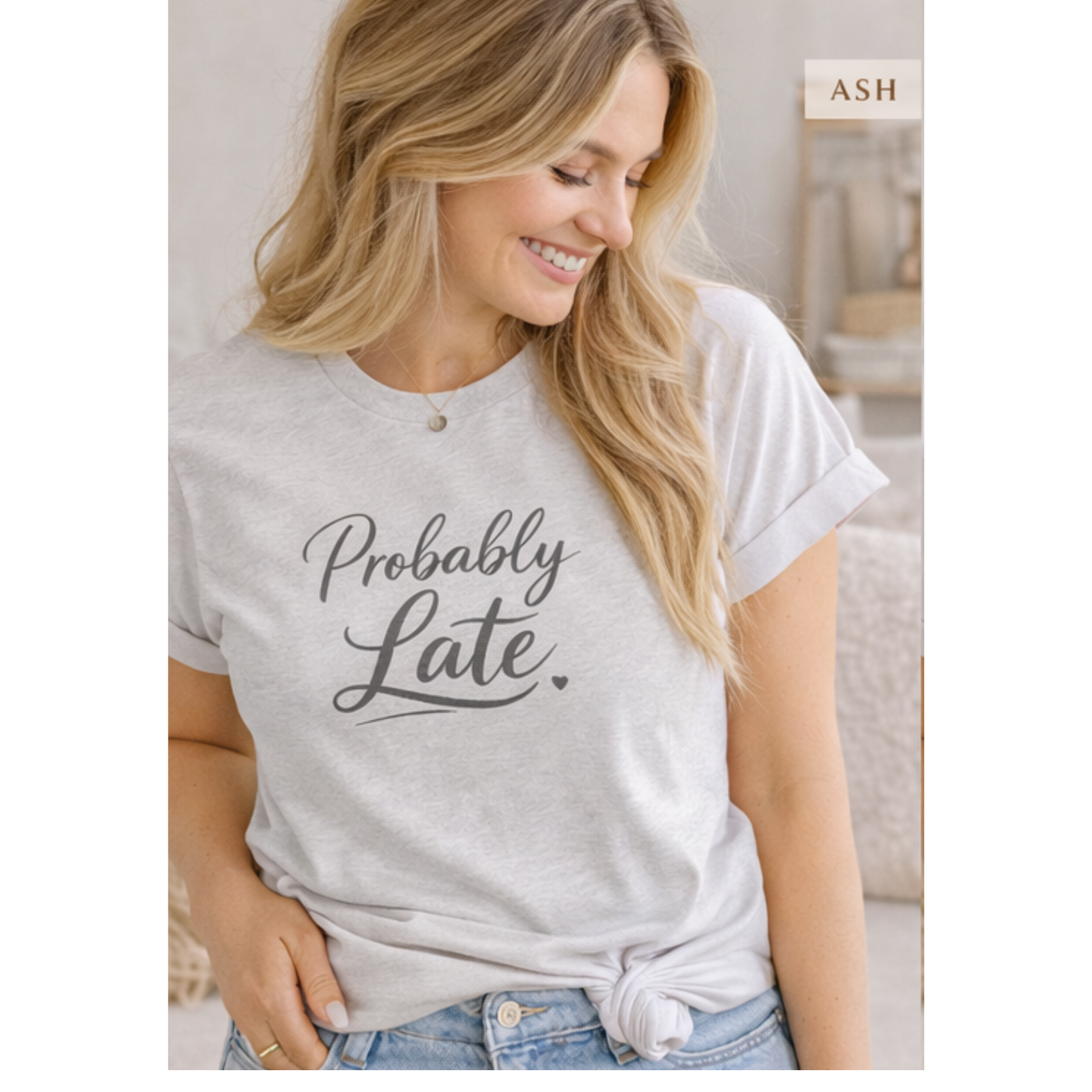 Mama Probably Late Mama Shirt | Funny Mom Shirt | Matching Mommy and Me Outfit | Mom Life Graphic Tee | Gift for Moms | Trendy Mama Tee