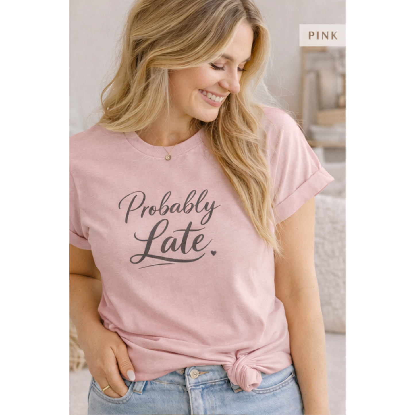 Mama Probably Late Mama Shirt | Funny Mom Shirt | Matching Mommy and Me Outfit | Mom Life Graphic Tee | Gift for Moms | Trendy Mama Tee