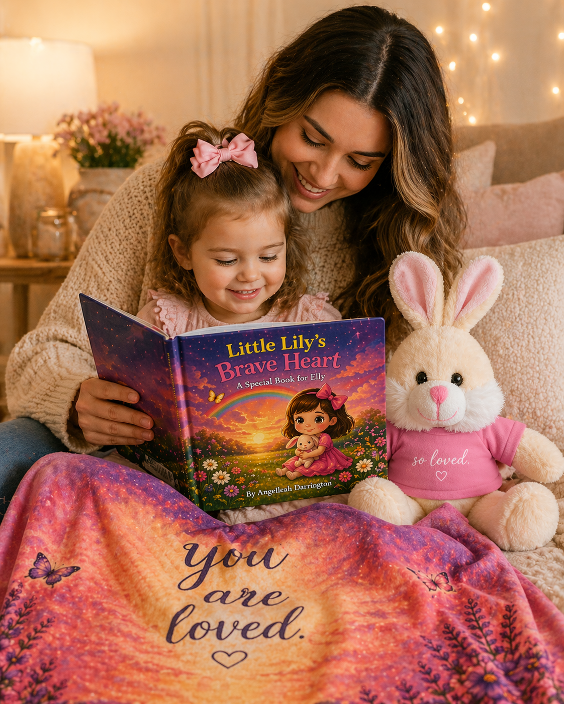 Faith-Filled “You Are Loved” Gift Bundle – Children’s Book, Plush Bunny & Velveteen Blanket | Baby Shower Gift, Toddler Gift, Christian Gift