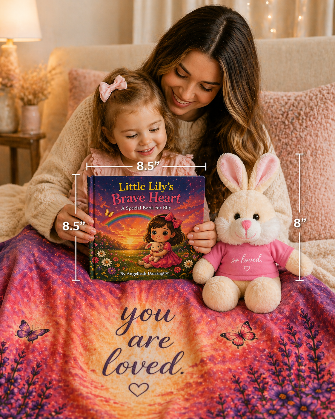 Faith-Filled “You Are Loved” Gift Bundle – Children’s Book, Plush Bunny & Velveteen Blanket | Baby Shower Gift, Toddler Gift, Christian Gift