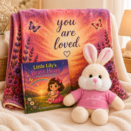 Faith-Filled “You Are Loved” Gift Bundle – Children’s Book, Plush Bunny & Velveteen Blanket | Baby Shower Gift, Toddler Gift, Christian Gift