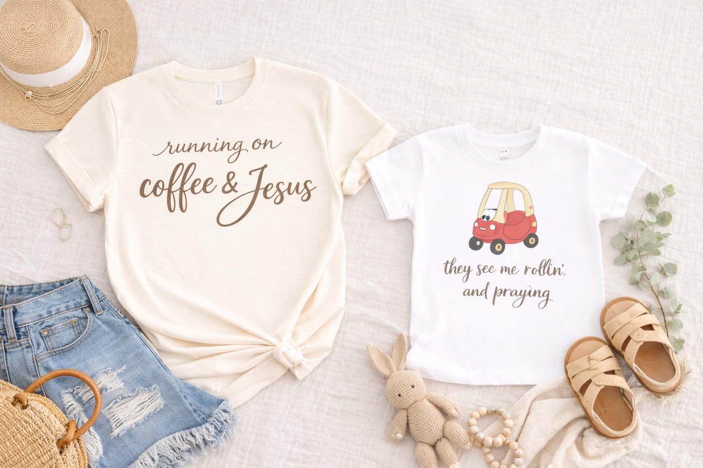 Mini They See Me Rollin’ & Prayin’ Toddler Shirt | Faith Based Kids Tee | Cute Christian Toddler Outfit