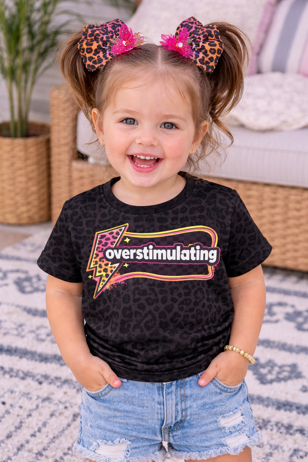 Overstimulating Toddler Girl Shirt | Funny Toddler Tee | Trendy Girl Graphic Tee | Mommy and Me Matching Shirt | Cute Kids Outfit